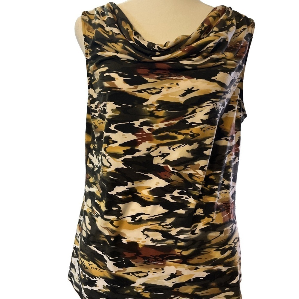 Tahari Arthur S. Levin Petite M Cowl Neck Office Professional Shell Top